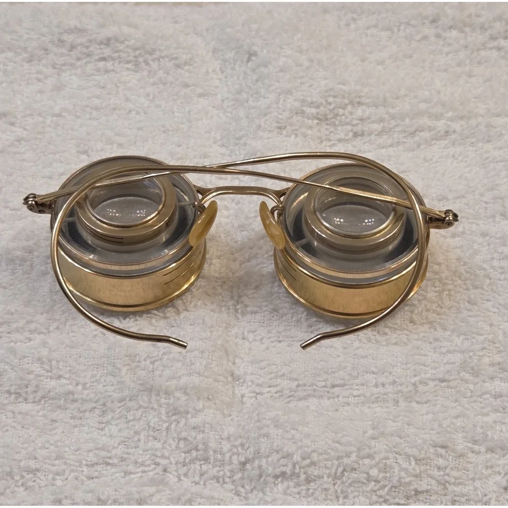 Incredible Antique Shuron 12K GF Surgeon Doctor Jewelers Glasses +3 C. 1890-1910